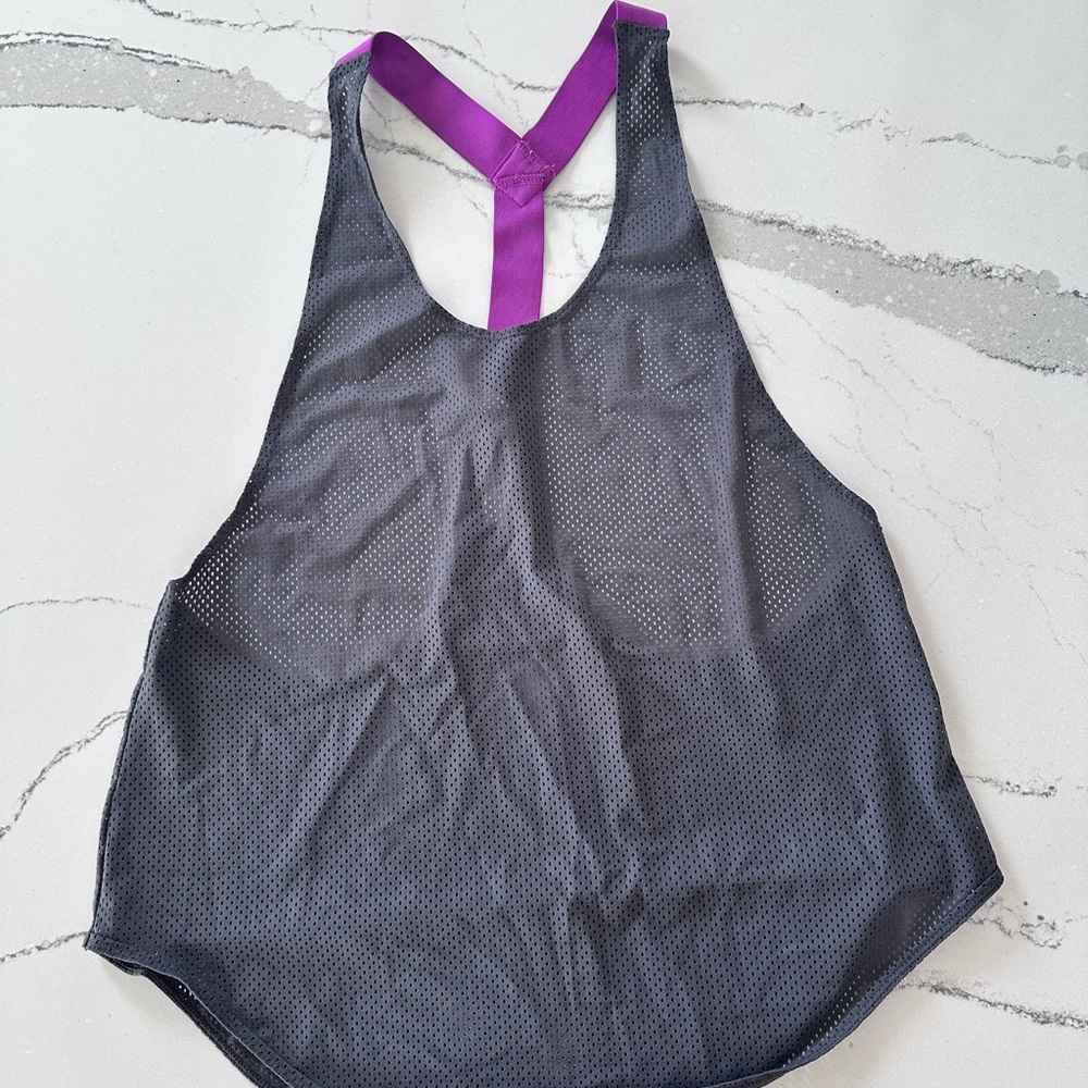 FP Movement by Free People Gray Racerback Tank Top